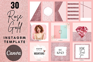 Rose Gold Instagram Templates