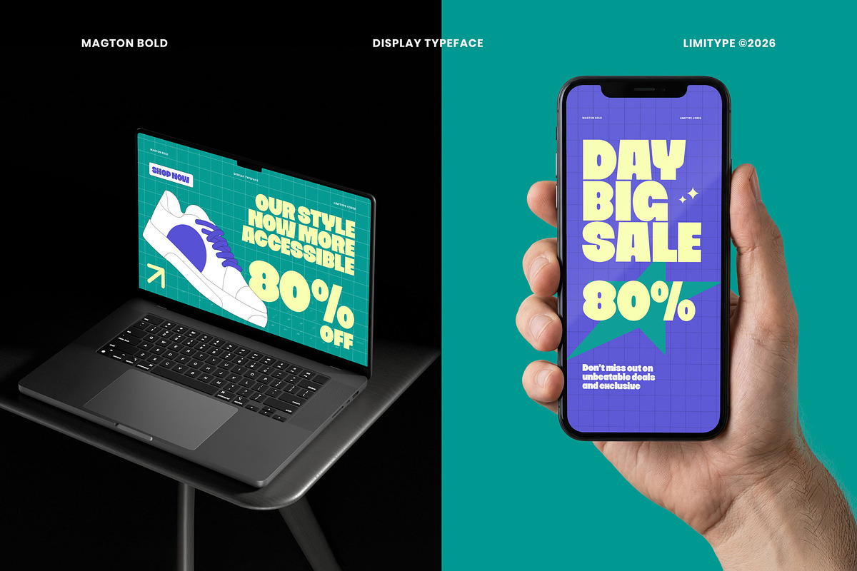 Magton - Bold Display Font, a Sans Serif Font by limitype (Photo 3 of 10)