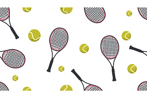 Tennis rackets and balls are, an Object Illustration by Woters little shop