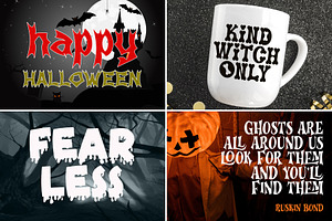 Halloween Font Bundle 8 Spooky Fonts