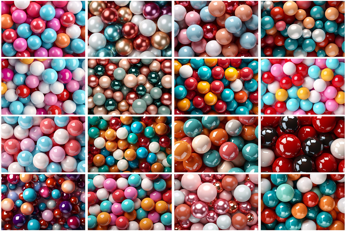 3d Glossy Balls Background, a Wallpaper Graphic by Forhadx5 (Photo 9 of 9)