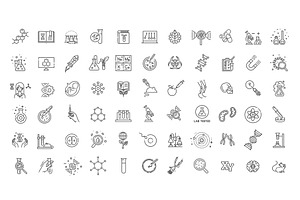 Bioengineering Outline Icons