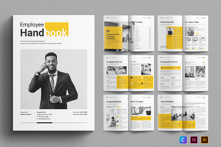 Employee Handbook Template, a Brochure Template by E-Type