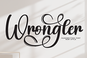 Wrongler | Script Font, a Handwritten Font by Scratchones (Thumbnail 1 of 9)