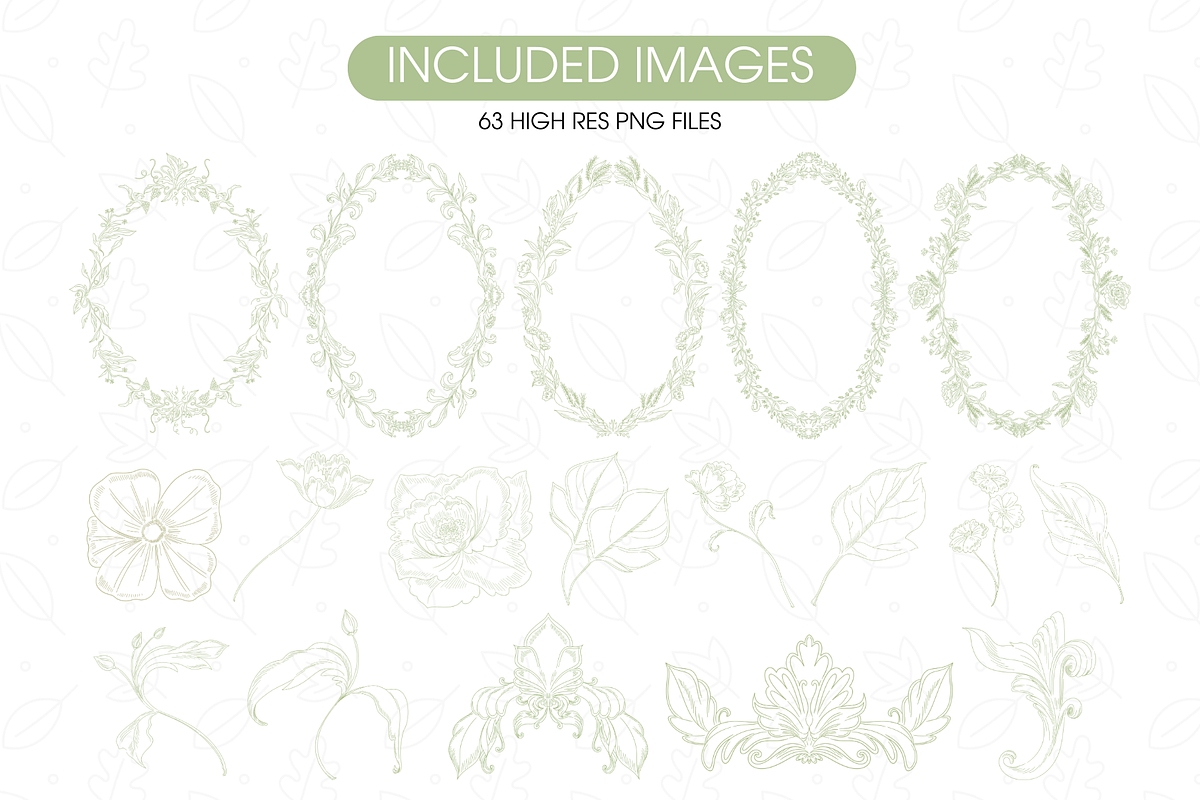 Whimsical Wedding Crests PNG, an Illustration by TatiMockup (Photo 3 of 6)