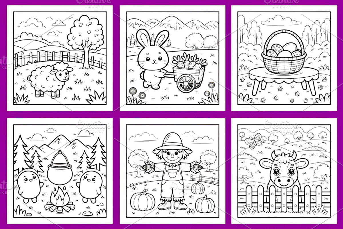 Bold and Easy Cozy Farm Coloring, an Animal Illustration by Ink Gallery (Photo 2 of 4)