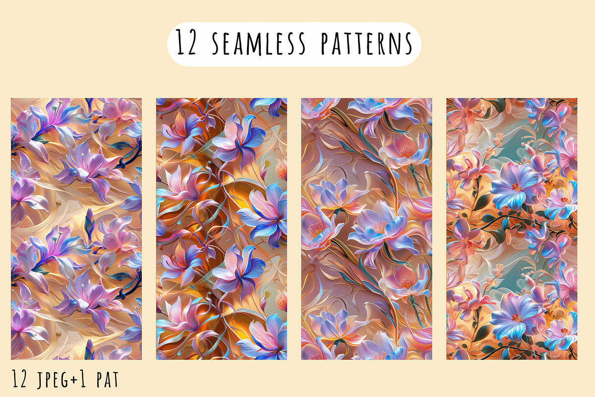 Dreamy Forals - Seamless Patterns, a Pattern Graphic by Art Sproot (Photo 4 of 5)