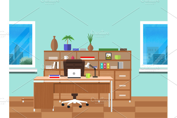 Set Modern Office Interior preview 3