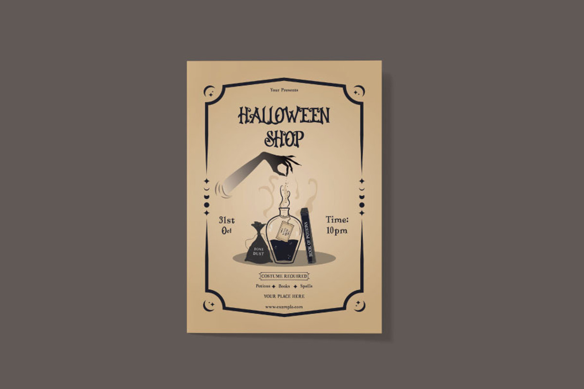 Halloween Shop Flyer, a Flyer Template by FaraHelal (Photo 3 of 3)