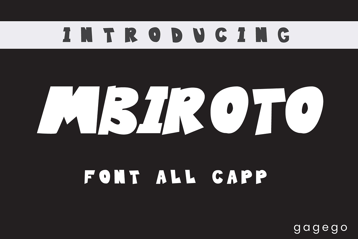 Mbiroto font allcaps, a Sans Serif Font by gagego (Photo 1 of 4)
