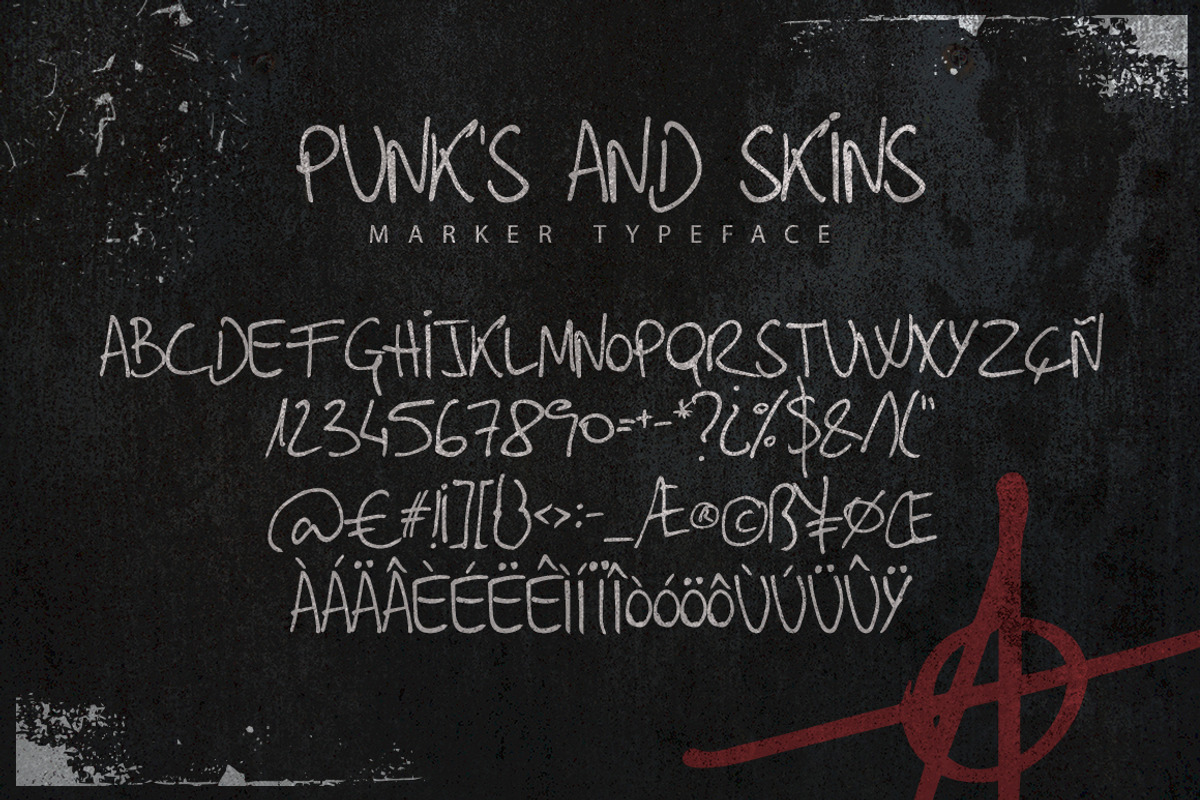 Punk's and Skins Typeface preview 2