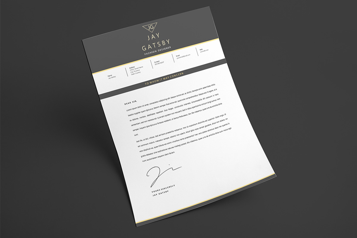 Black Gold Resume Template, a Resume Template by Rustype (Photo 4 of 6)