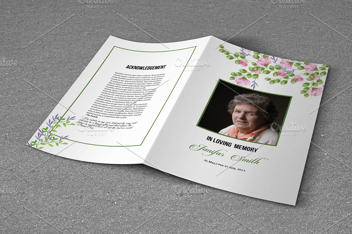 Funeral Program Template - V886, a Brochure Template by Template Shop (Photo 2 of 4)