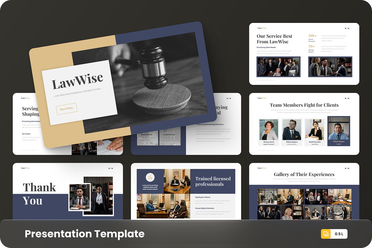 LawWise - Law Firm Google Slide, a Presentation Template by GraphauseProject (Photo 1 of 6)