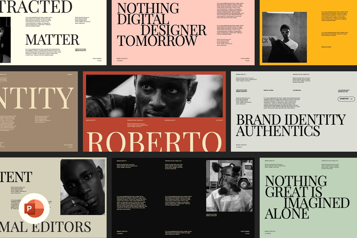 Roberto - Brand Identity PowerPoint, a Presentation Template by Creatorism (Photo 1 of 9)