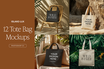 12 Tote Bag Mockups