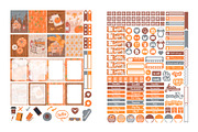 Cozy Fall Planner Stickers & Pattern, a Design Template by DigitalDesignAI (Thumbnail 4 of 15)