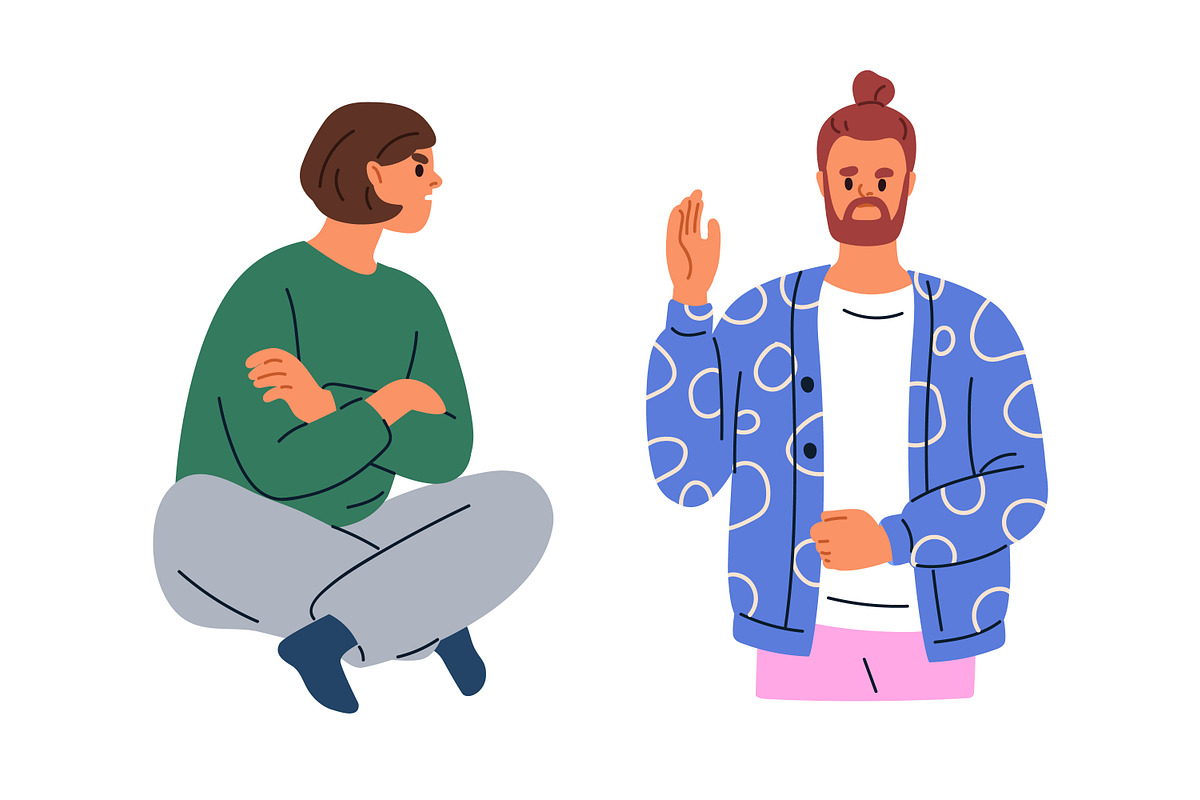 Angry people with negative emotions, a Person Illustration by Good Studio