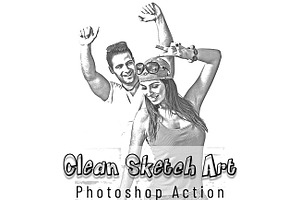 Clean Sketch Art Photoshop Action