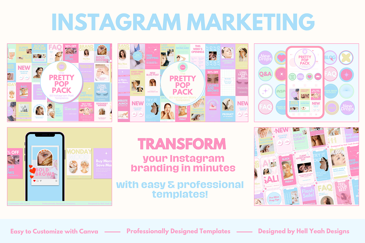 Pretty Pop Branding Kit Templates preview 5
