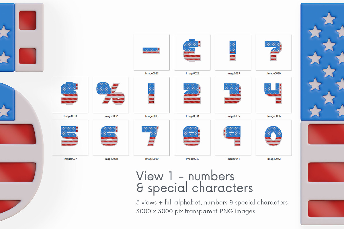 USA Flag - 3D Lettering, a Graphic by MIIM (Photo 7 of 7)