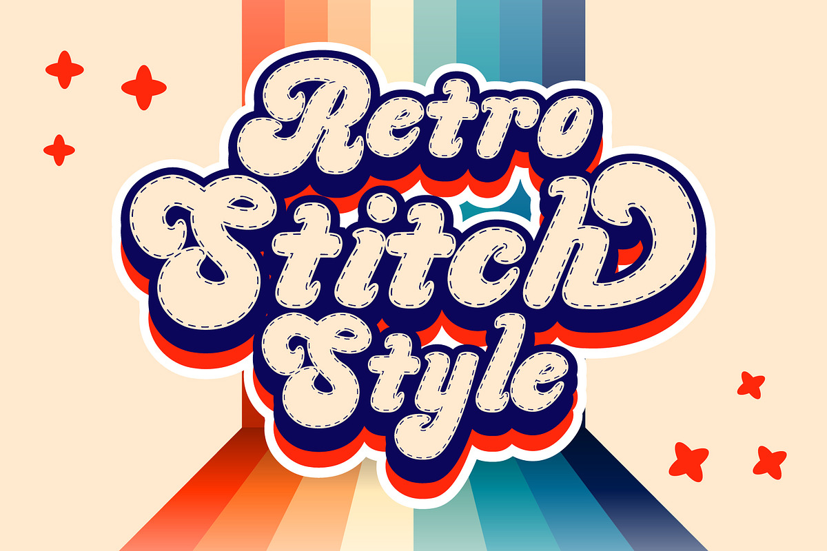 Retro Stitch - Retro Font, a Slab Serif Font by Densu Creative (Photo 3 of 7)