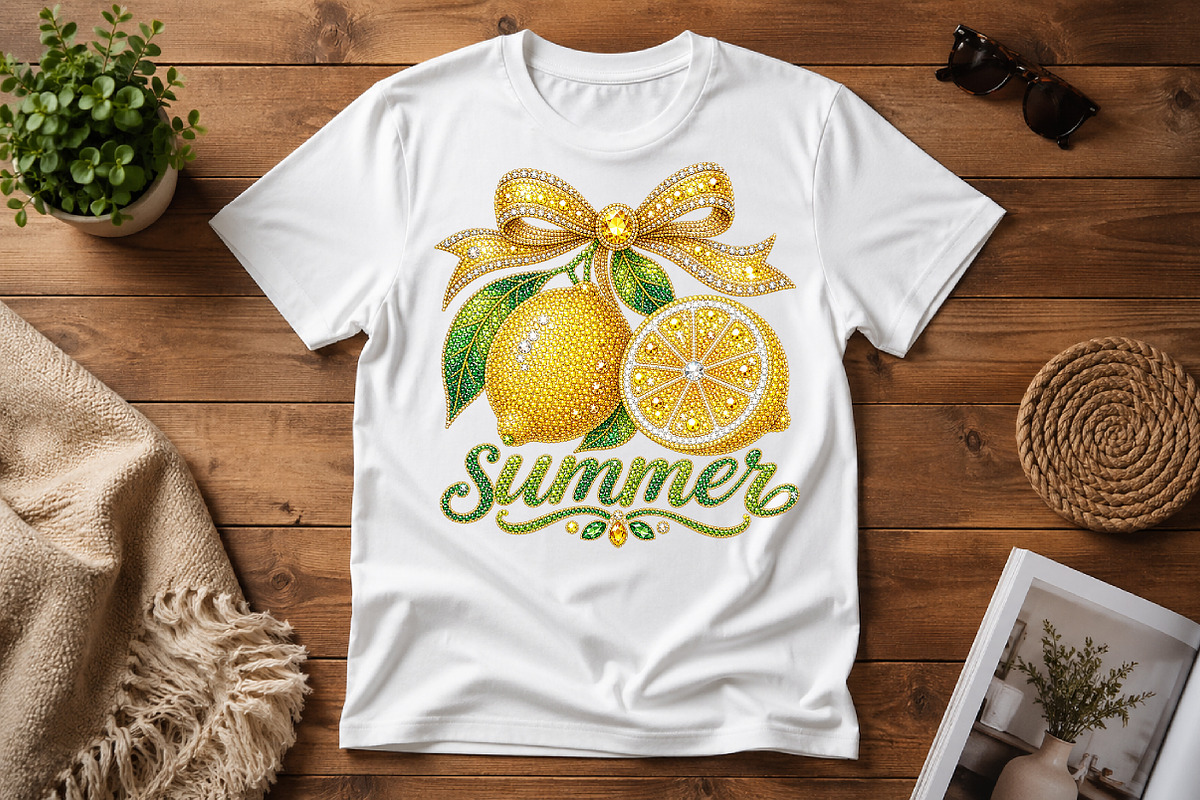 Lemon Rhinestone PNG, a Food Illustration by Pixels.Craft (Photo 3 of 8)