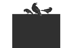 Crow silhouette concept background, a Graphic by Onyx