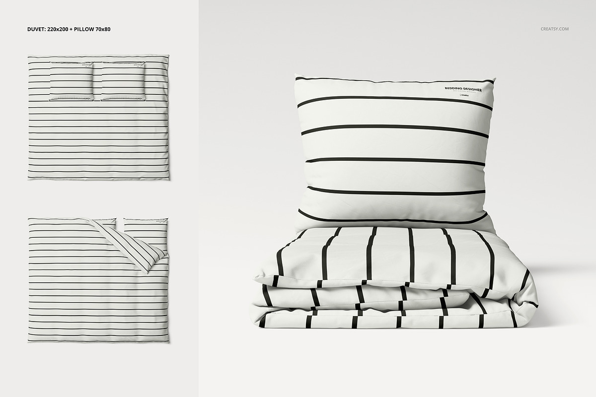 Bedding Set Many Sizes Mockup Set, a Household Mockup by creatsy5 (Photo 9 of 12)