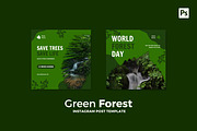 Green Forest Instagram Post, a Social Media Template by CavenArt (Thumbnail 2 of 5)