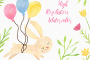 Happy Easter Watercolor Set, an Illustration by LeMagiqueBoutique (Thumbnail 5 of 6)