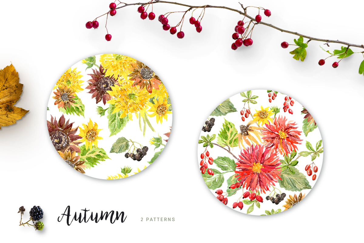 Autumn. Watercolor collection, an Illustration by OJardin (Photo 6 of 7)