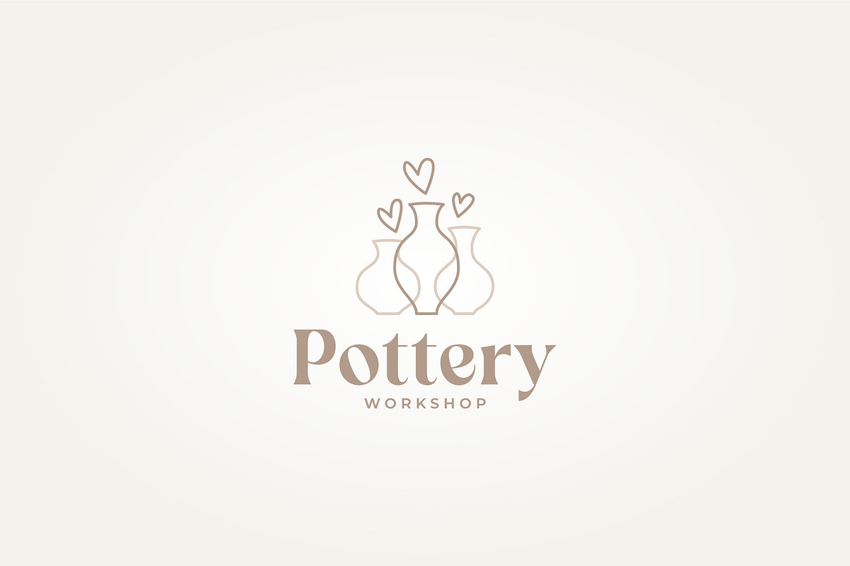 pottery ceramic line art label logo, a Branding & Logo Template by Blazybone (Photo 1 of 2)
