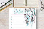 Dream Catcher Printable Planner, a Stationery Template by Stick with Sam (Thumbnail 1 of 4)