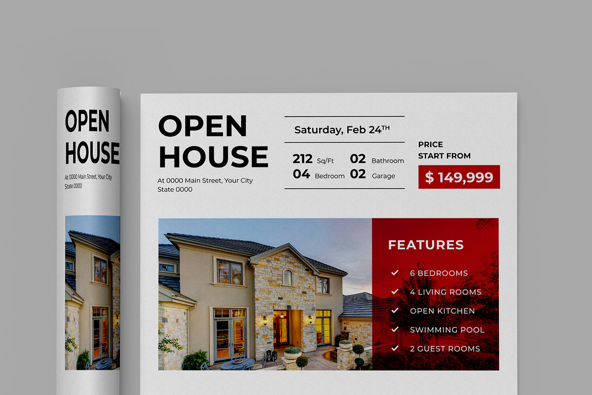Open House Real Estate Flyer, a Flyer Template by MightyDesign (Photo 2 of 7)