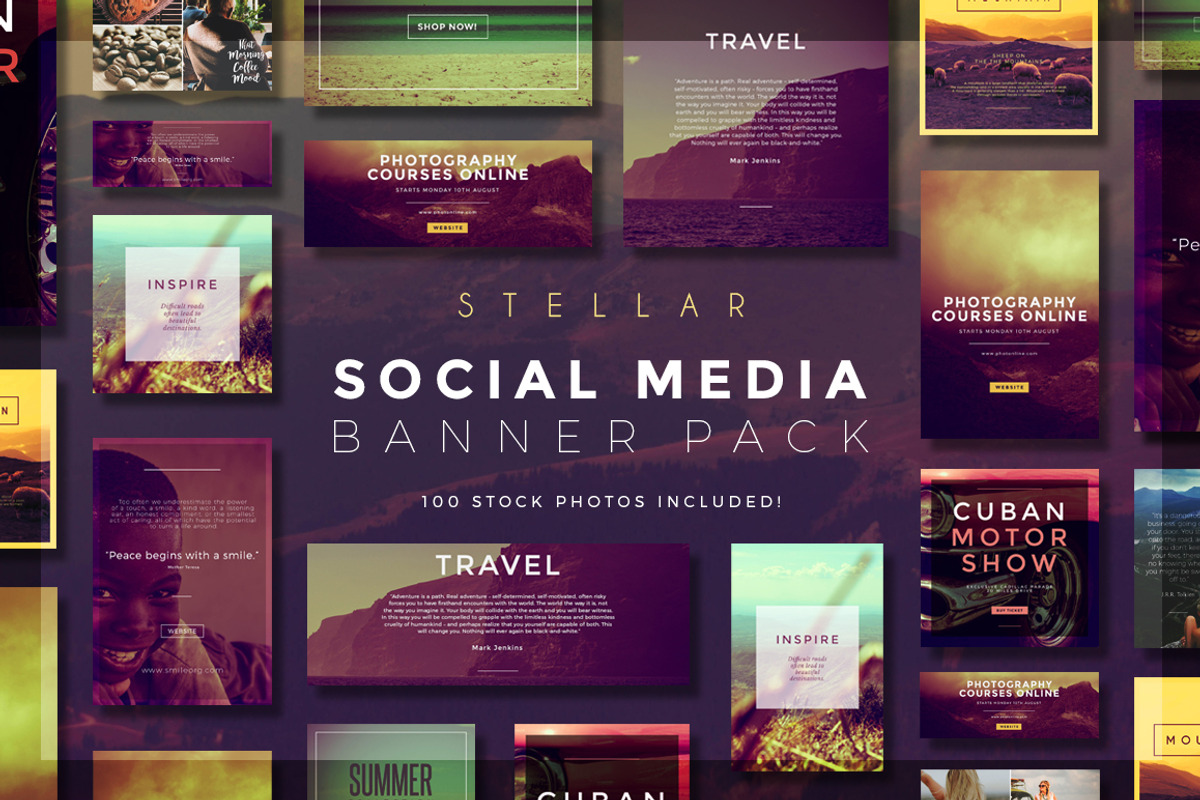 Stellar Social Media Banner Pack, a Templates & Theme by Graphicdome (Photo 1 of 14)