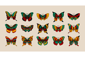 Colourful Tattoo Butterflies