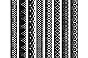 Black Vector Lace Borders, an Illustration by Amanda Ilkov (Thumbnail 2 of 5)