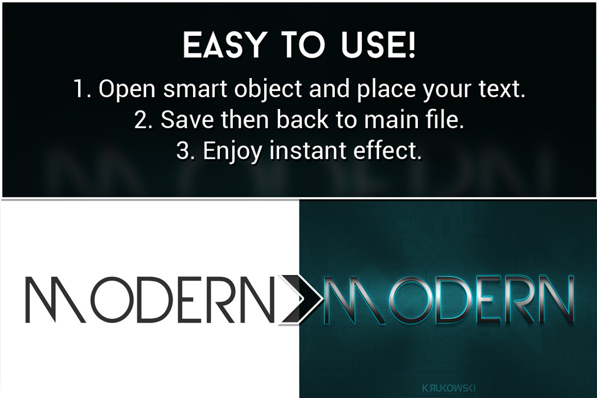 Modern Text Effects, a Brushes & More by Krukowski Graphics (Photo 3 of 3)