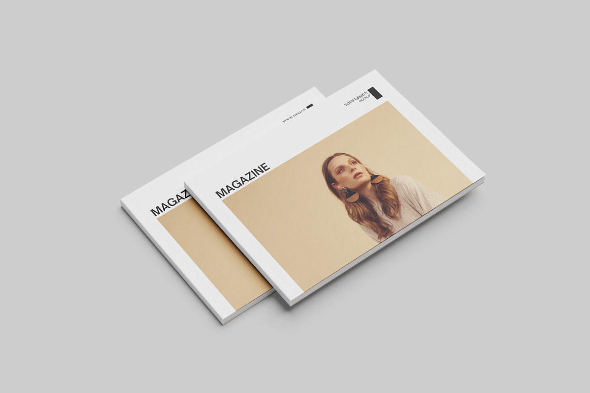 A4 Landscape Magazine Mockup, a Books & Magazine Mockup by graphic_keY