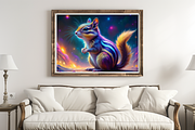 Vibrant Chipmunk Print, an Animal Illustration by ZobaDepot (Thumbnail 2 of 4)