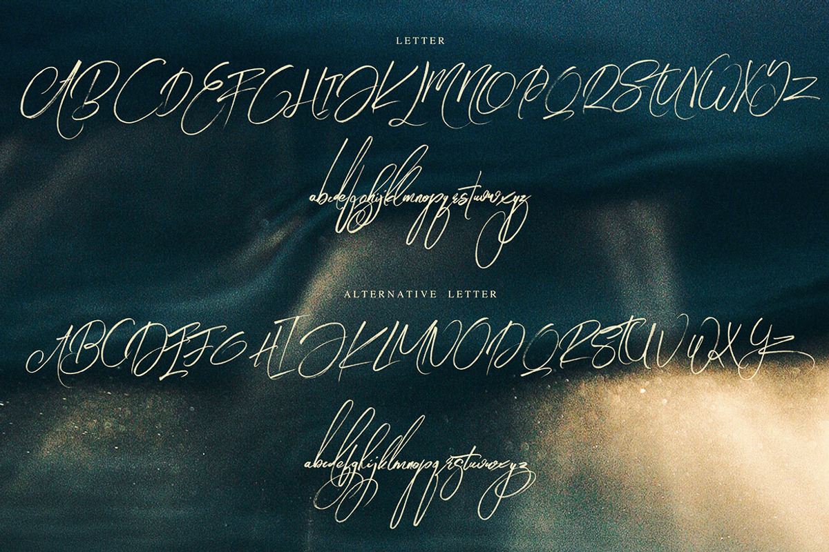 Angelic Brush & SVG Font, a Script Font by Cruzine (Photo 9 of 10)