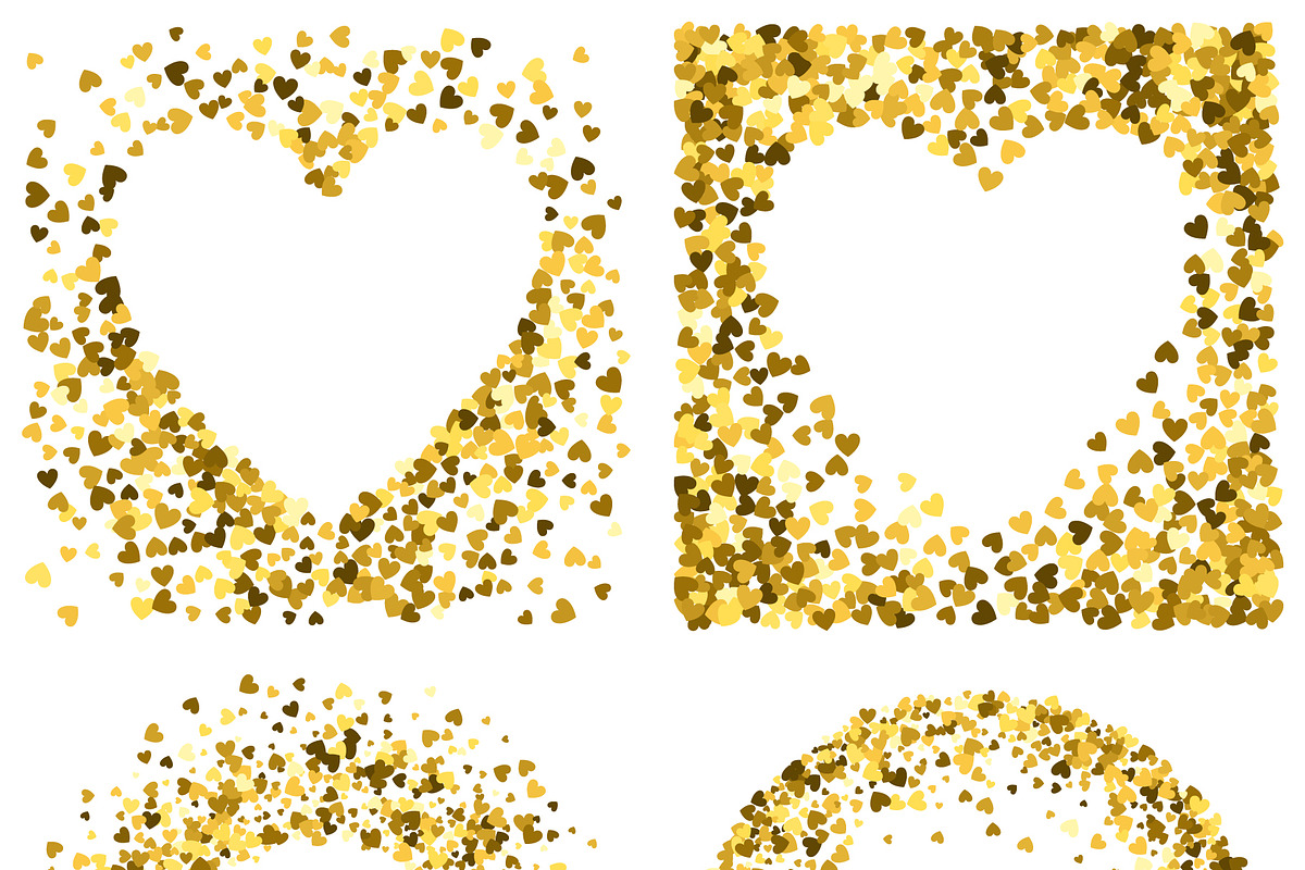 Golden hearts collection, a Pattern Graphic by ekmelica (Photo 5 of 12)