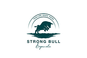 Strong Bull Texas Ranch Logo, a Branding & Logo Template by AlvinStd