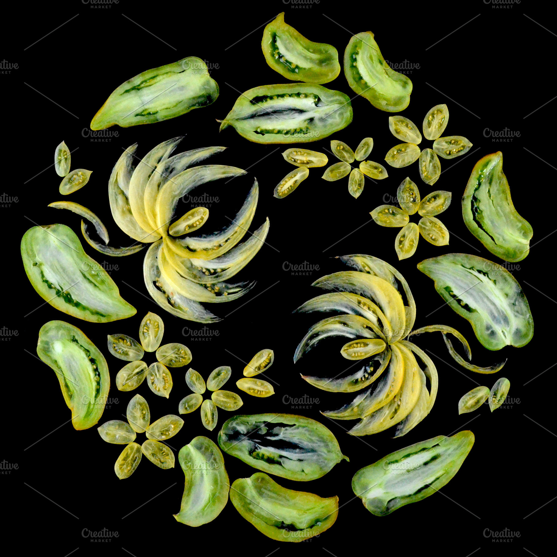 Tomato Slices Pattern, an Arts & Entertainment Photo by Miratomm