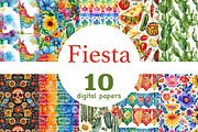 Fiesta Digital Papers | Mexico Patte, a Pattern Graphic by GlamArtZhanna (Thumbnail 1 of 4)