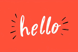 Modern hand drawn hello text, a Background Photo by MistyDay