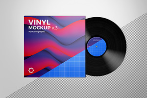 Vinyl Record Mockup V.3 - 9 Views