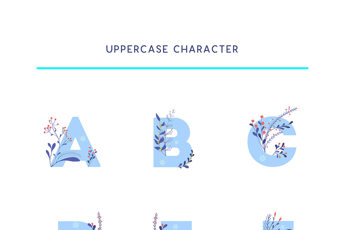50% OFF - Snowy Floral Color Font preview 2