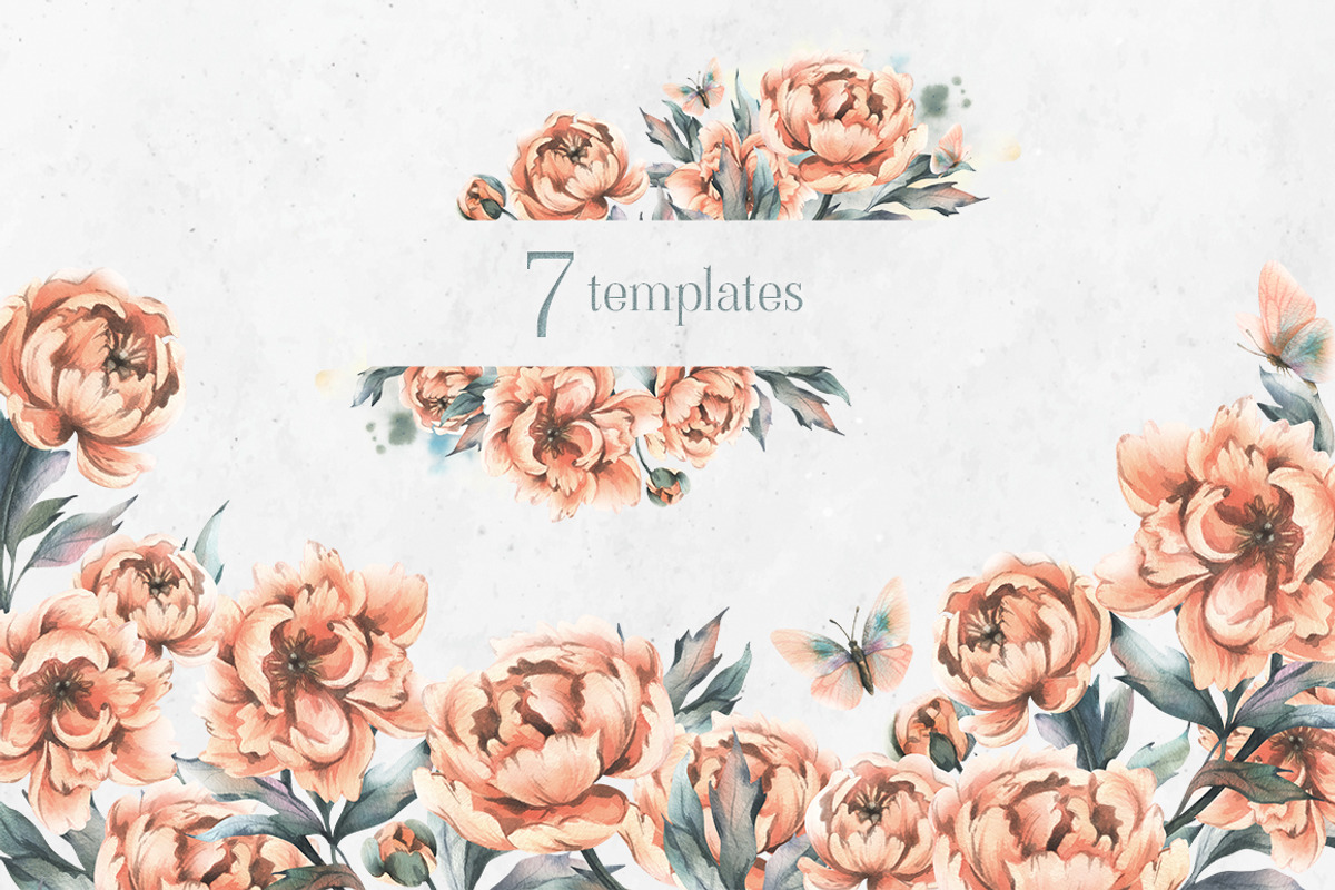Hands and peonies watercolor clipart, a Person Illustration by NATASHA CHU (Photo 10 of 21)